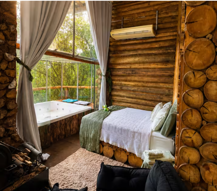 Quarto aconchegante da Cabana Nárnia